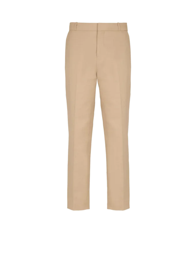 Pantaloni sartoriali in tela a gamba dritta Pantaloni sartoriali in tela a gamba dritta