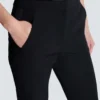 Pantaloni slim fit con zip in pelle grain de poudre Pantaloni slim fit con zip in pelle grain de poudre