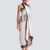 Pareo da spiaggia stampato bicolore Balmain Couture