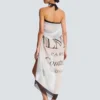 Pareo da spiaggia stampato bicolore Balmain Couture