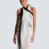 Pareo da spiaggia stampato bicolore Balmain Couture
