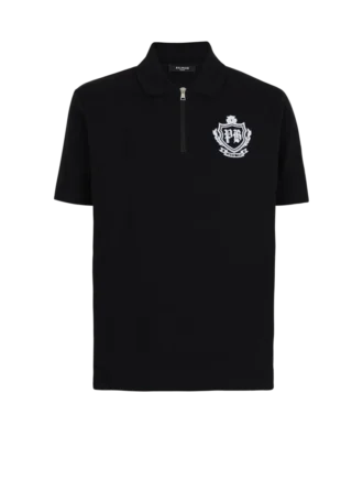Polo a maniche corte con emblema College