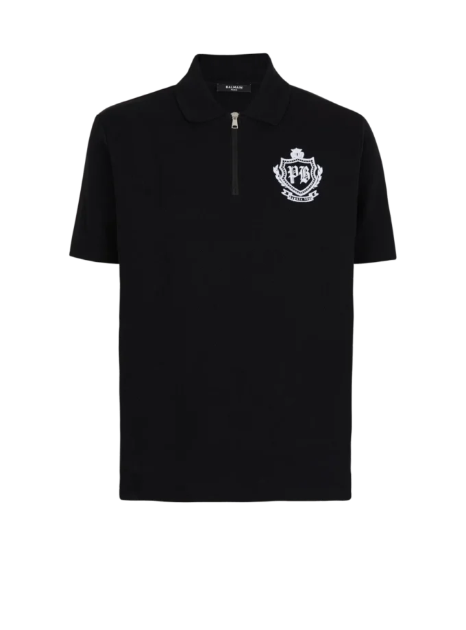 Polo a maniche corte con emblema College Polo a maniche corte con emblema College