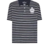 Polo a righe con emblema College Polo a righe con emblema College