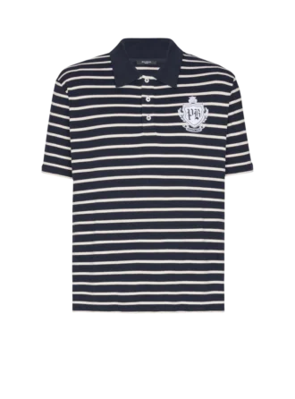 Polo a righe con emblema College