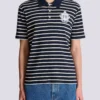 Polo a righe con emblema College Polo a righe con emblema College