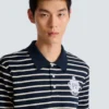 Polo a righe con emblema College Polo a righe con emblema College