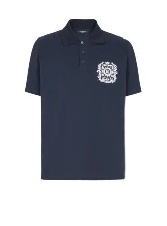 Polo in cotone con stampa Écusson
