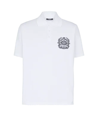 Polo in cotone con stampa Écusson