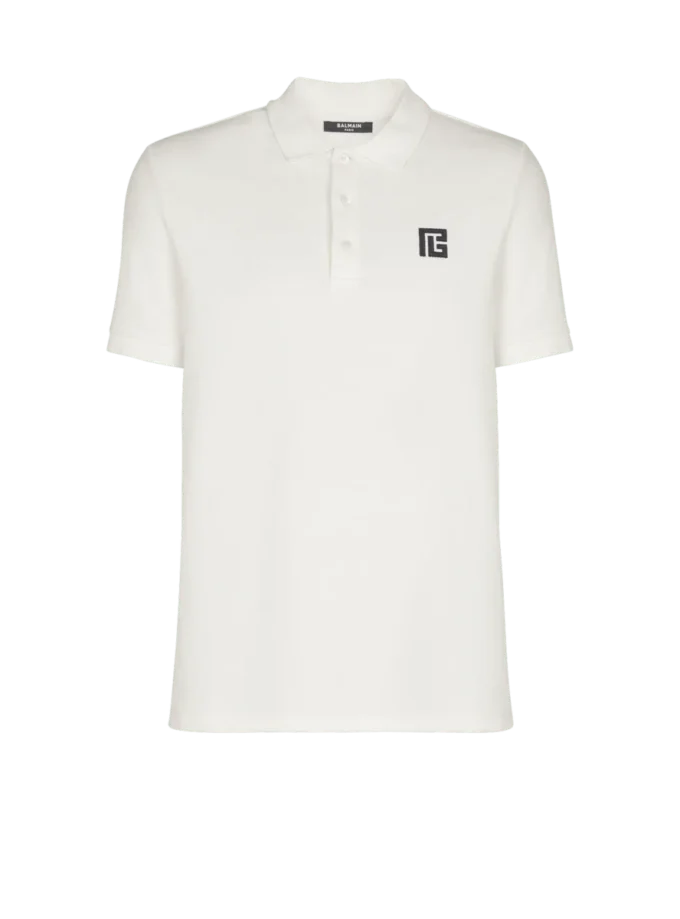 Polo in cotone ricamato Polo in cotone ricamato