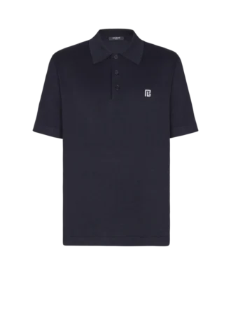 Polo in cotone ricamato