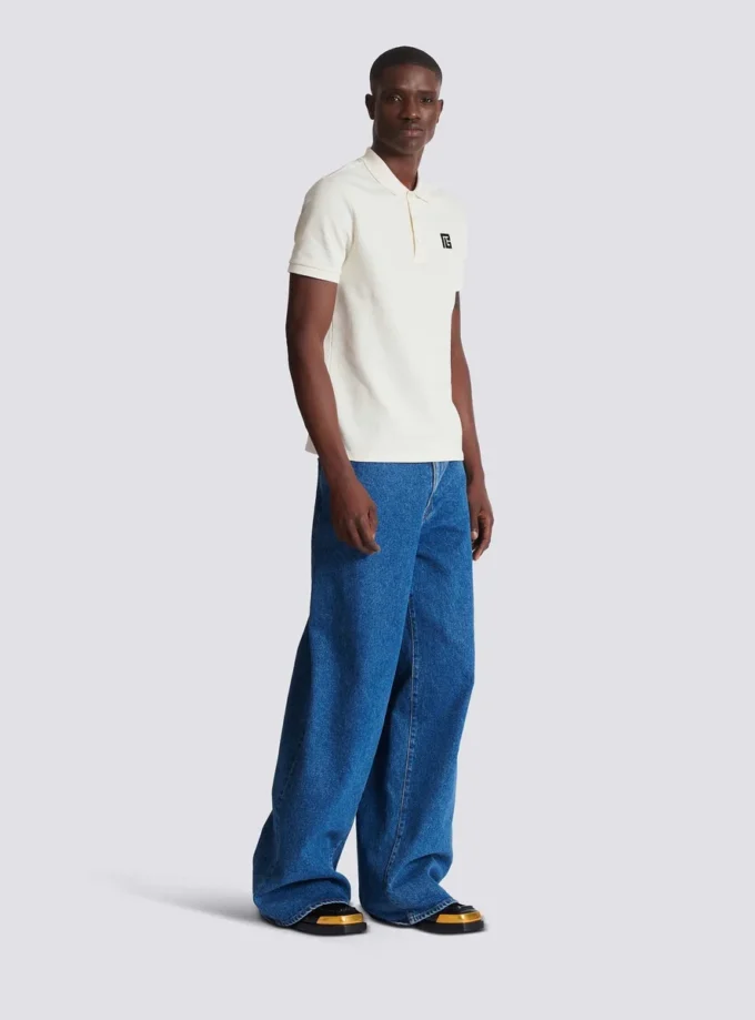 Polo in cotone ricamato Polo in cotone ricamato