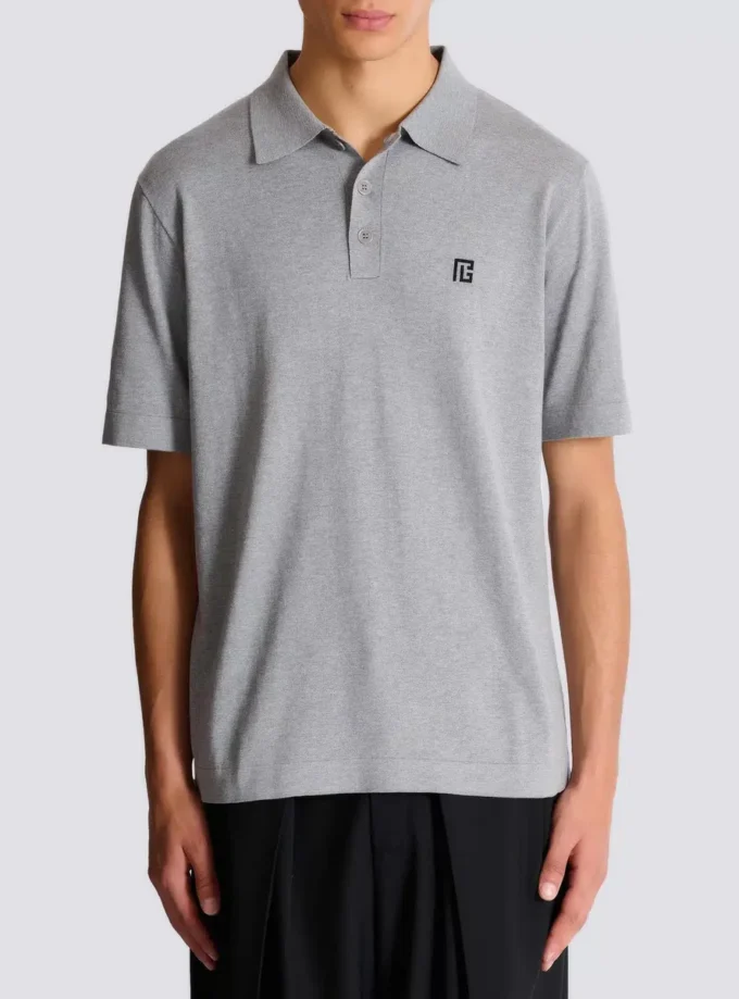 Polo in cotone ricamato Polo in cotone ricamato