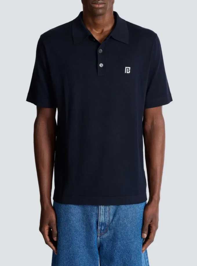 Polo in cotone ricamato Polo in cotone ricamato