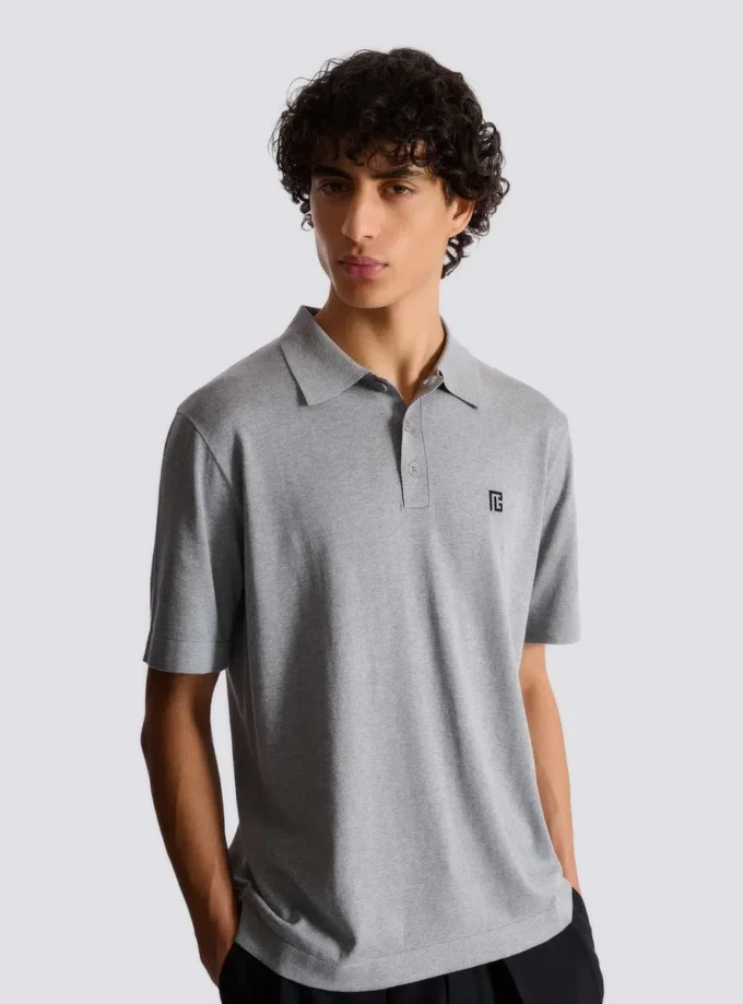 Polo in cotone ricamato Polo in cotone ricamato