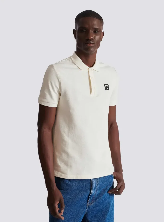 Polo in cotone ricamato Polo in cotone ricamato