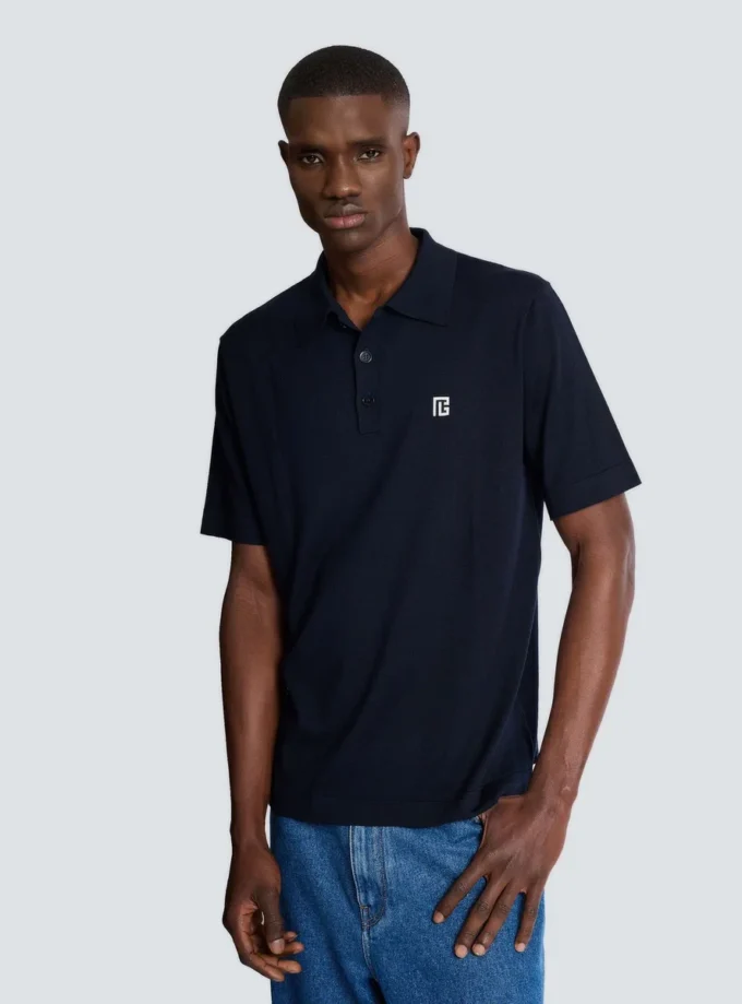 Polo in cotone ricamato Polo in cotone ricamato