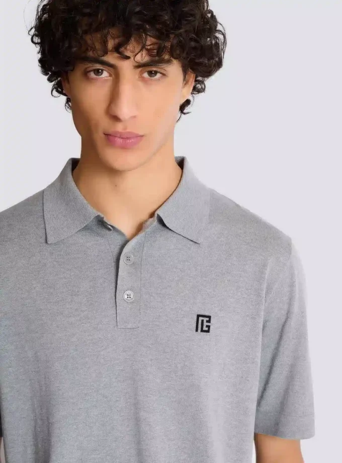 Polo in cotone ricamato Polo in cotone ricamato