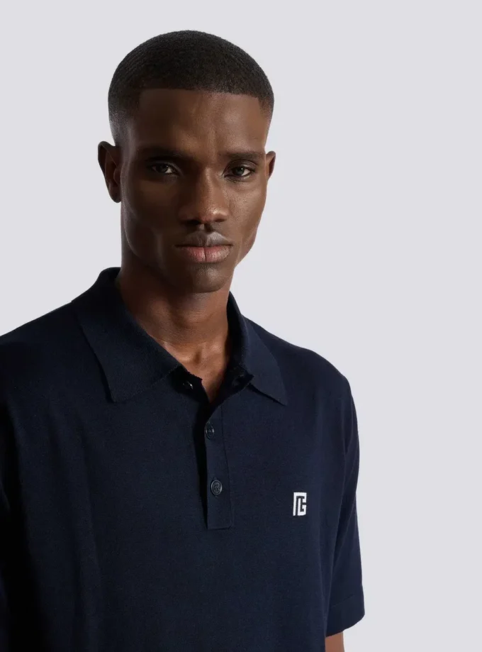 Polo in cotone ricamato Polo in cotone ricamato