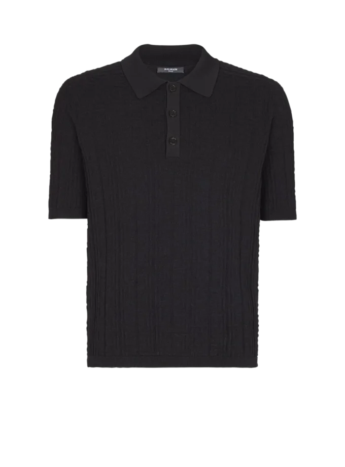 Polo in maglia con monogramma Polo in maglia con monogramma