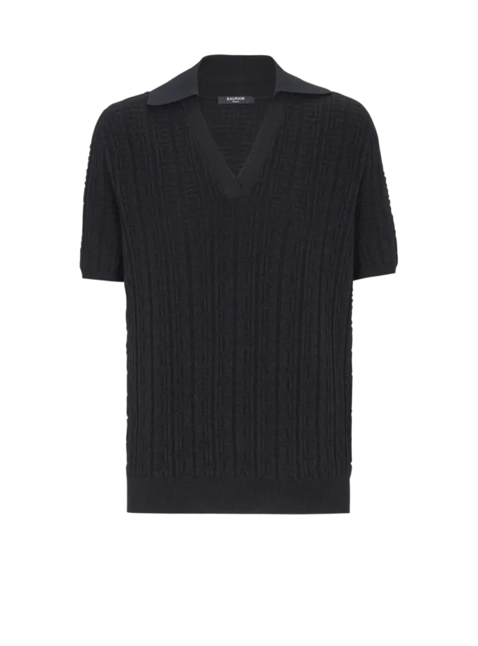 Polo in maglia con monogramma
