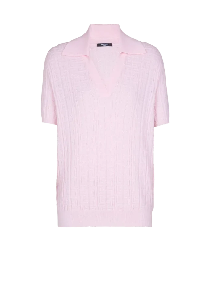 Polo in maglia con monogramma