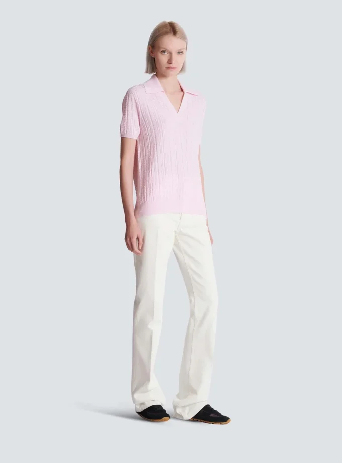 Polo in maglia con monogramma
