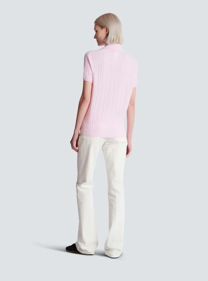 Polo in maglia con monogramma