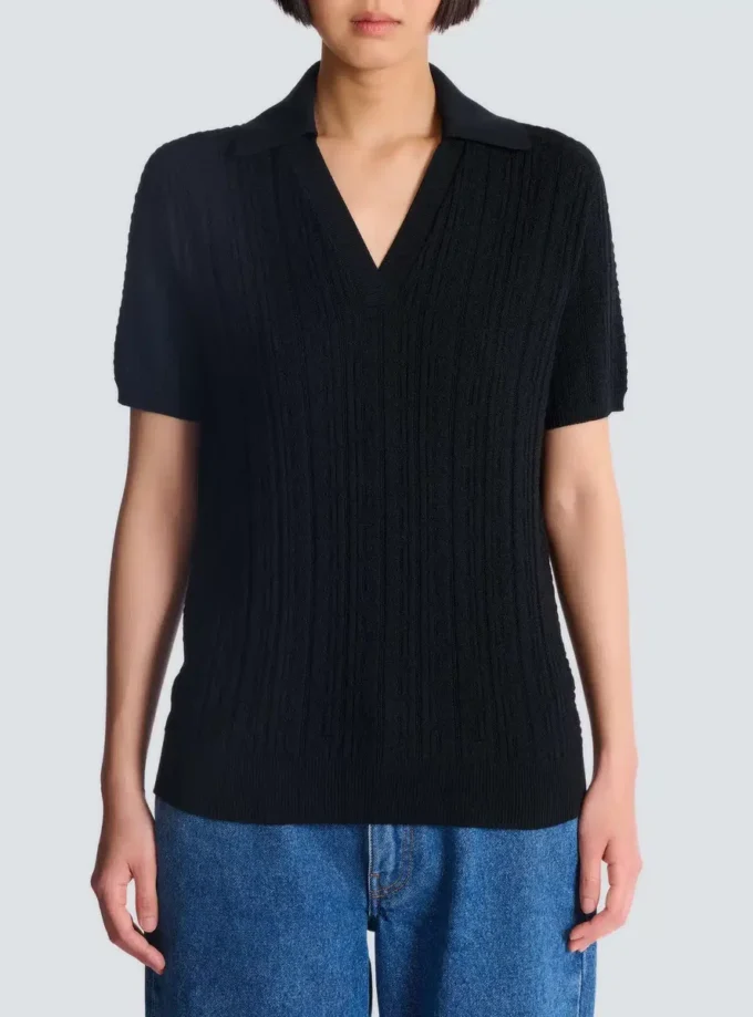 Polo in maglia con monogramma