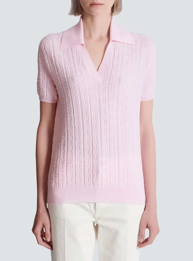 Polo in maglia con monogramma