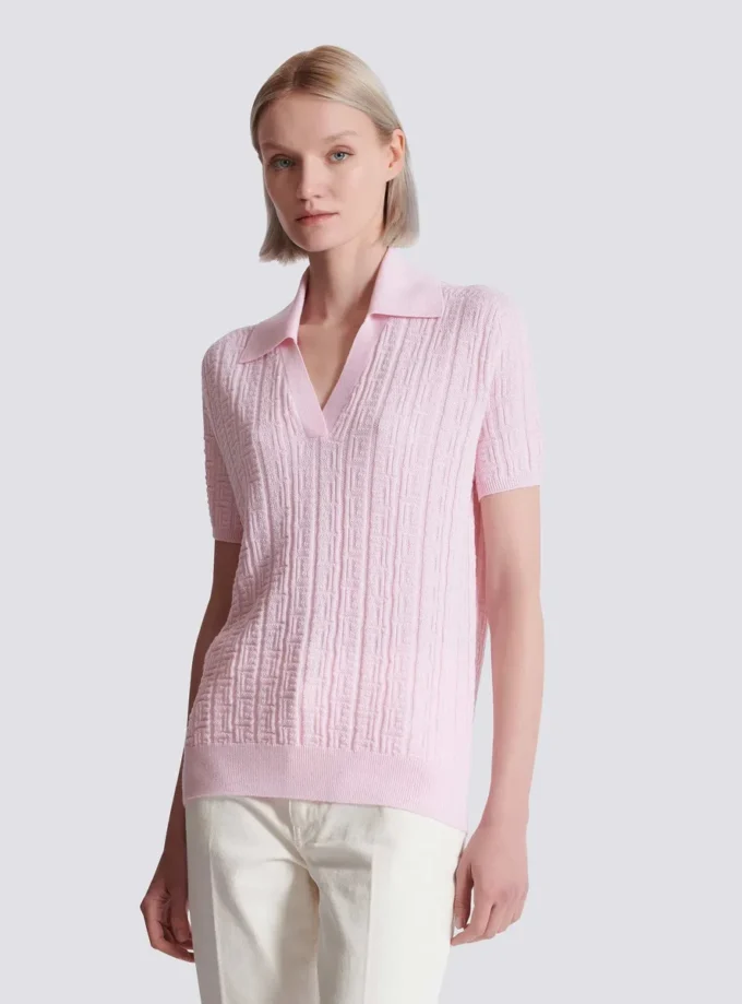 Polo in maglia con monogramma