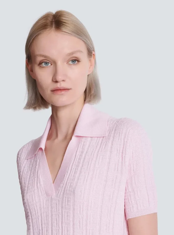 Polo in maglia con monogramma