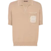 Polo in maglia con ricamo Balmain Écusson Polo in maglia con ricamo Balmain Écusson