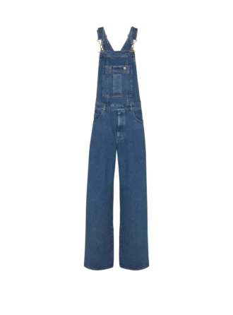 Salopette in denim blu scuro