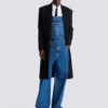 Salopette in denim blu scuro