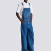 Salopette in denim blu scuro
