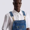 Salopette in denim blu scuro