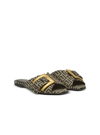Sandali Anthem piatti in jacquard monogramma