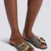 Sandali Anthem piatti in jacquard monogramma Sandali Anthem piatti in jacquard monogramma
