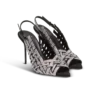 Sandali in camoscio con frange e strass