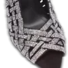 Sandali in camoscio con frange e strass