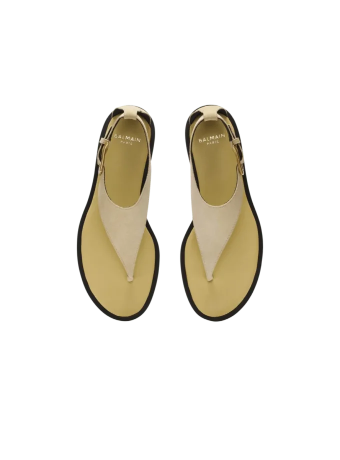 Sandali piatti Anthem con cinturino in pelle scamosciata Sandali piatti Anthem con cinturino in pelle scamosciata