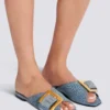 Sandali piatti in denim Anthem Sandali piatti in denim Anthem