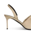 Sandali slingback in gabardine di cotone con piercing
