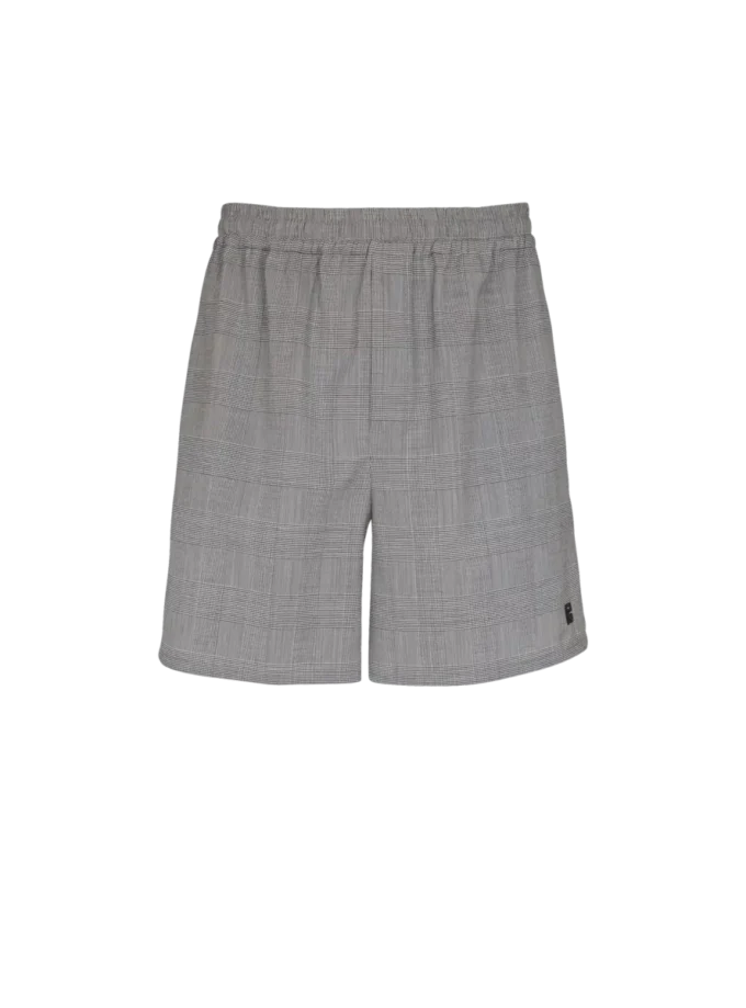 Shorts comodi in raso Principe di Galles Shorts comodi in raso Principe di Galles