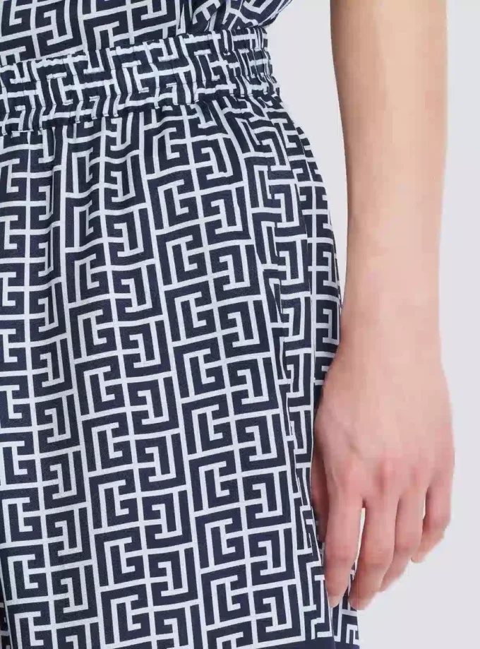 Shorts fluidi con monogramma Shorts fluidi con monogramma