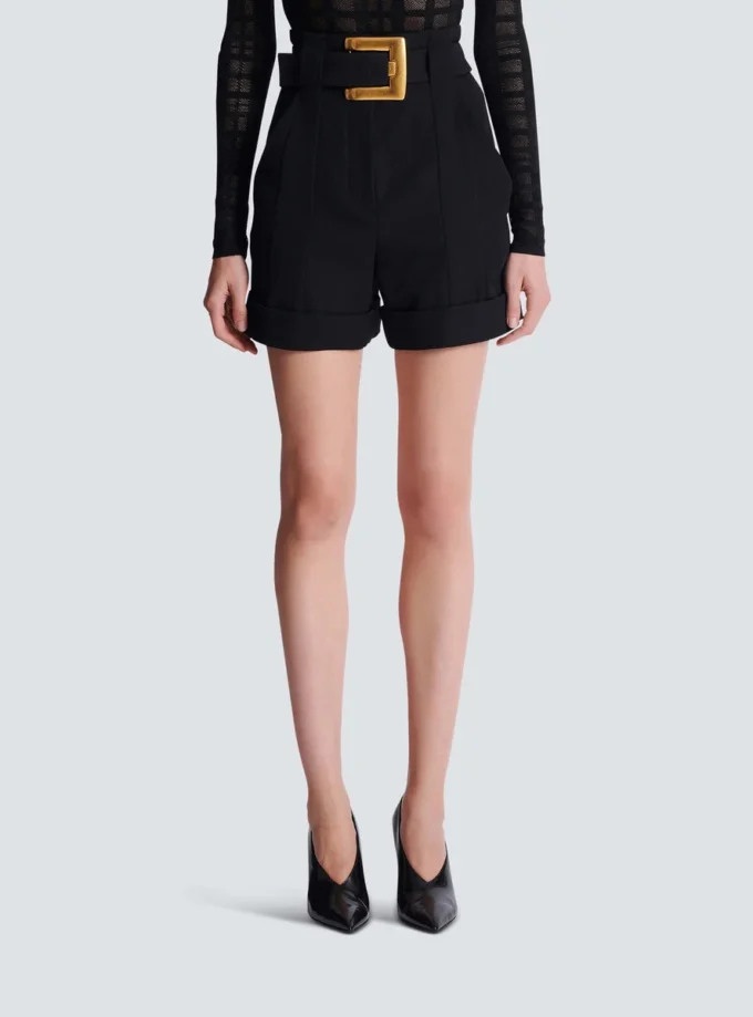 Shorts Grain de poudre con cintura Shorts Grain de poudre con cintura