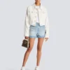 Shorts in denim con monogramma Shorts in denim con monogramma