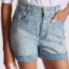 Shorts in denim con monogramma Shorts in denim con monogramma