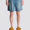 Shorts in denim slavato Shorts in denim slavato